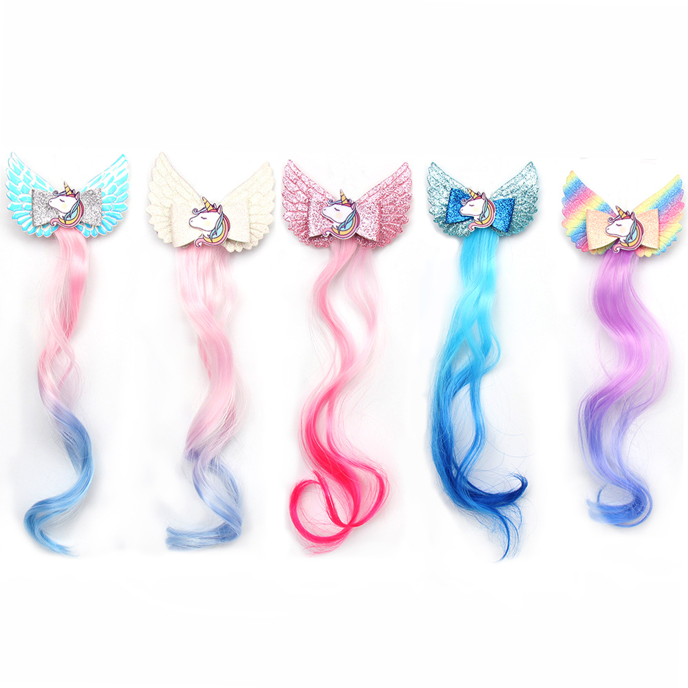 Rainbow Unicorn Hair Clips Fashions Bows Girl Bowknot Wing Barrettes With Gradient False Hair Wig Pigtail Barrettes Kids Hair Accessory, #3
Rainbow Unicorn Hair Clips Fashions Bows Girl Bowknot Wing Barrettes With Gradient False Hair Wig Pigtail Barrettes Kids Hair Accessory, #3
