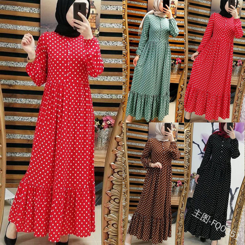 African Polka Dot Kaftan Abaya Dubai Muslim Dress Caftan Marocain Turkish Dresses Jilbab Abayas For Women Islam Africa Clothing
African Polka Dot Kaftan Abaya Dubai Muslim Dress Caftan Marocain Turkish Dresses Jilbab Abayas For Women Islam Africa Clothing