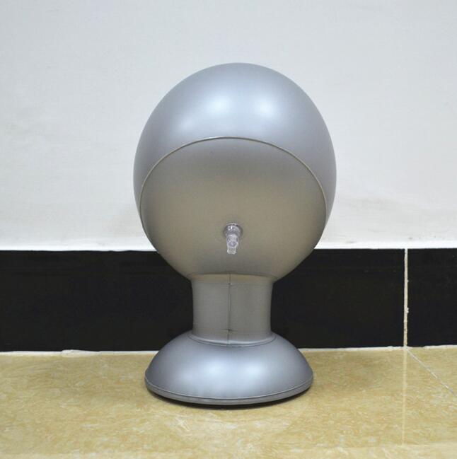 3pc/Lot Pvc Silver Head Sewing Mannequin Transparent Inflatable Hat Display Props Jewelry Stand Headgear Inflation Hat Support Cloth Mold Cap A463
