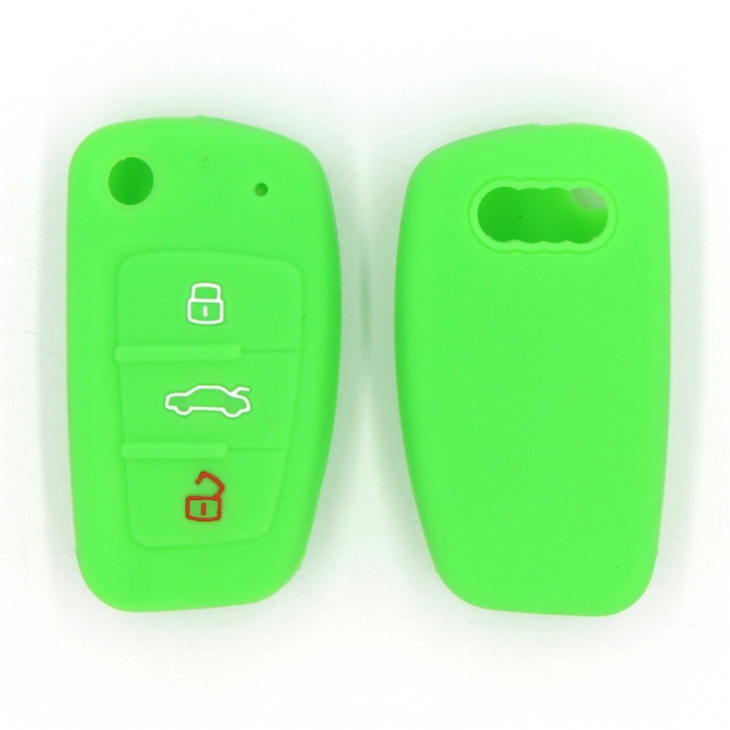 3 Button Silicone Car Remote Key Fob Shell Cover For Audi A1 S1 A3 S3 A4 A6 RS6 TT Q3 Q7