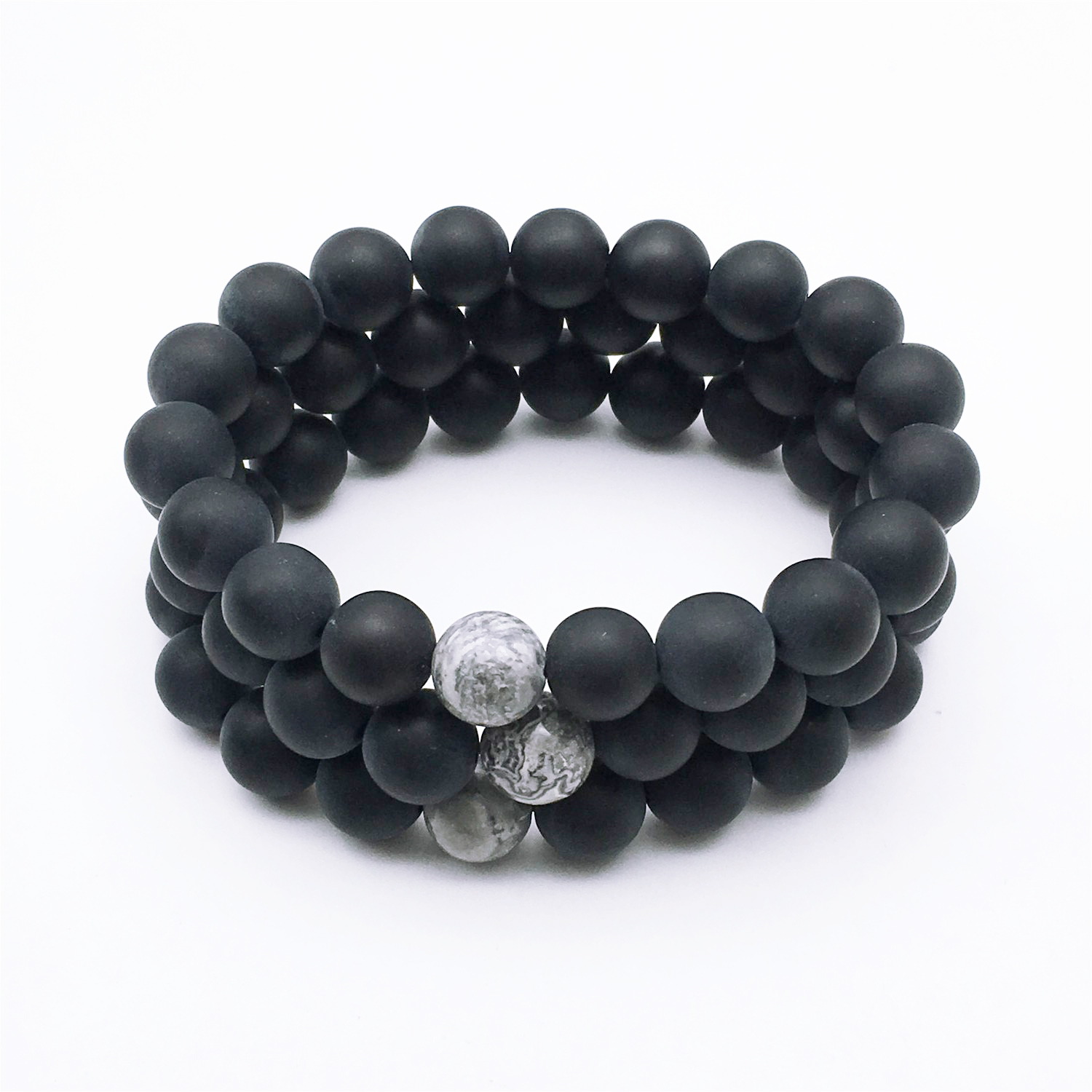 10mm matte black onyx Beads Bracelet, Grey map jasper Gemstone Bracelet, Elastic Bracelet,Beaded Bracelet ,Wholesale Bracelet
10mm matte black onyx Beads Bracelet, Grey map jasper Gemstone Bracelet, Elastic Bracelet,Beaded Bracelet ,Wholesale Bracelet