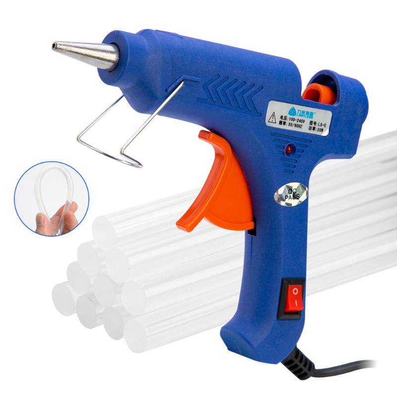 20W Hot Melt Glue Gun with 7mm Glue Sticks Mini Industrial Guns DIY Electric Thermal Temperature Repair Tool
20W Hot Melt Glue Gun with 7mm Glue Sticks Mini Industrial Guns DIY Electric Thermal Temperature Repair Tool