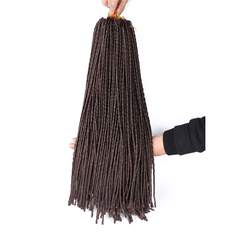 LANS 20 inch Synthetic Braiding Hair Extensions Dreadlocks 24 strands 100gpc Crochet Braids Hair White Blonde Black Color LS35