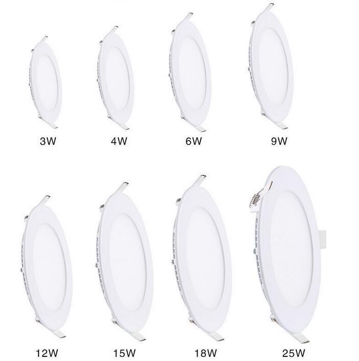 Dimmable Ultra thin 3W/4W/ 6W / 9W / 12W /15W/ 18W LED Ceiling Recessed Grid Downlight / Slim Round/Square Panel Light от DHgate WW