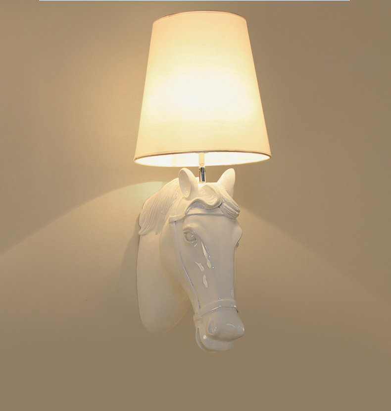 Hot LED Wall Lamps Horse Head Lights Lamp Light Indoor Lighting For KTV Hotel Bedroom Creativity