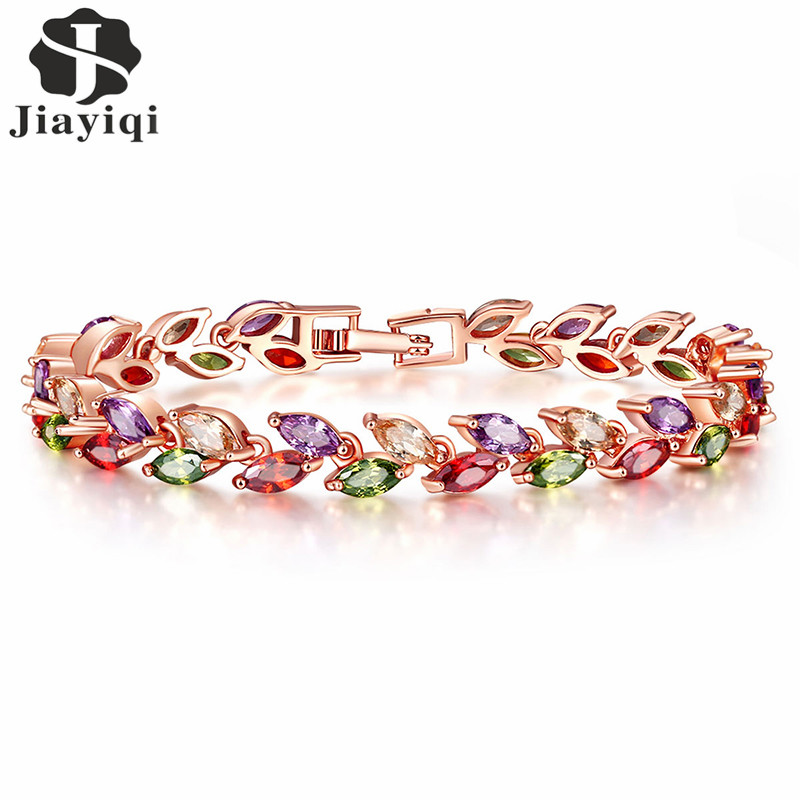 Jiayiqi 2020 Top Quality Multicolour Exquisite Rose Gold Color Bracelet Austrian Crystals Cubic Zirconia for Women Wedding Gift
Jiayiqi 2020 Top Quality Multicolour Exquisite Rose Gold Color Bracelet Austrian Crystals Cubic Zirconia for Women Wedding Gift