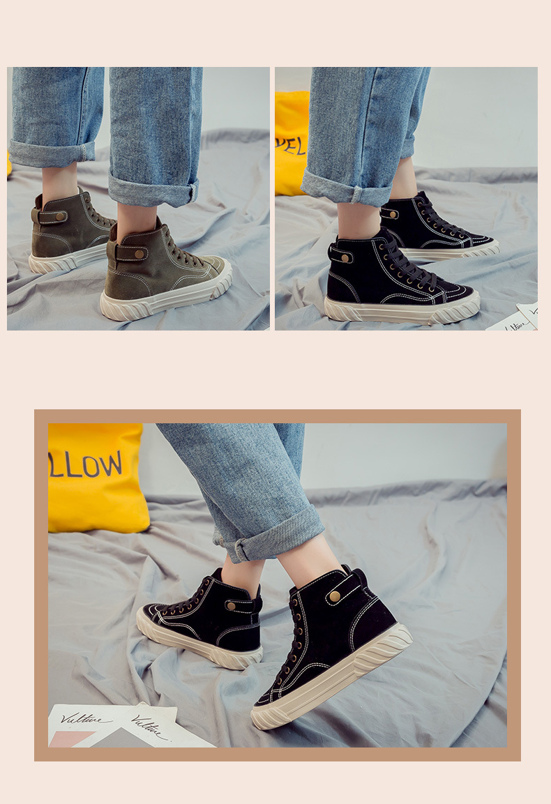 canvas shoes autumn and winter 2019 the new Korean version of winter students add velvet and thicker cotton shoes