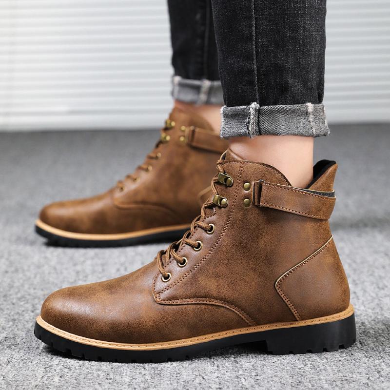 Men's Ankle Boots High Quality Pu Leather Short Boot Autumn Winter Fashion Motorcycle Boot Outdoor Working Snow Boots Men Shoes, Bw
Men's Ankle Boots High Quality Pu Leather Short Boot Autumn Winter Fashion Motorcycle Boot Outdoor Working Snow Boots Men Shoes, Bw