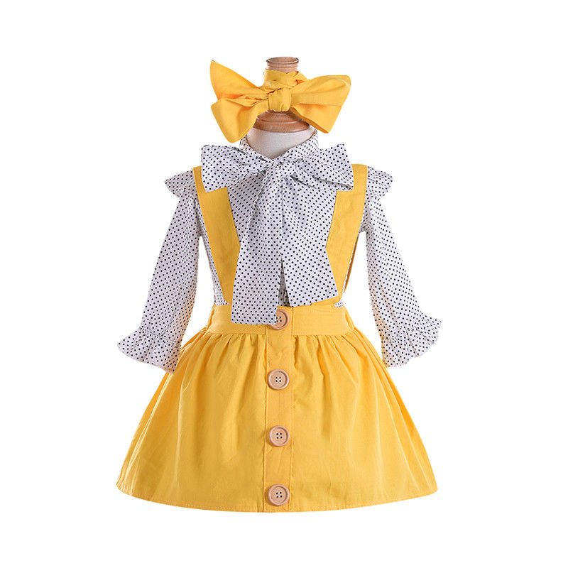 2019 Hot sale 3Pcs Toddler Infant Baby Girls Dot Print Tops T Shirt Strap Skirt Outfits Set Dropshipping Baby Clothes, White
2019 Hot sale 3Pcs Toddler Infant Baby Girls Dot Print Tops T Shirt Strap Skirt Outfits Set Dropshipping Baby Clothes, White