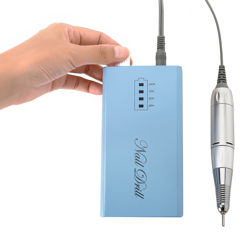 Manicure Machine Portable Rechargeble Electric Glazing Nail Drill Pedicure Files Ceramic Drill Bits Nail Equipment For Free Shipping
