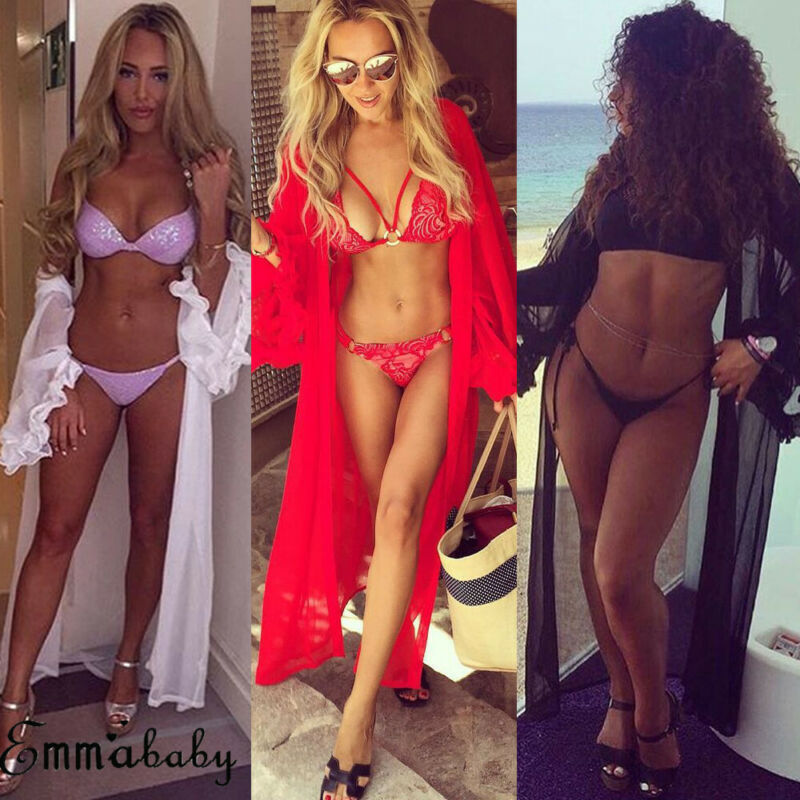 Women Casual Sexy Long Sleeve Swimwear Beach Maxi Wrap Cardigan Solid Color See Through Holiday Beach Bathing Bikini Cover Ups
Women Casual Sexy Long Sleeve Swimwear Beach Maxi Wrap Cardigan Solid Color See Through Holiday Beach Bathing Bikini Cover Ups