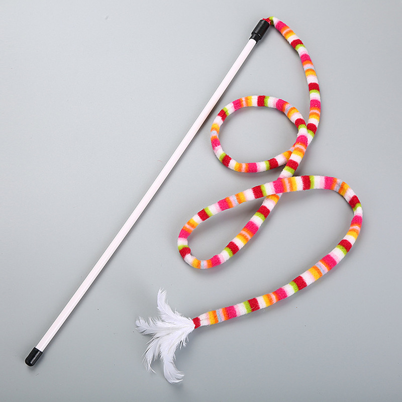 Funny Cat Toy Fishing Rod Kitten Cat Pet Toy Stick Teaser Rainbow Streamer Interactive Play Wand With Feather Toys For Cats
Funny Cat Toy Fishing Rod Kitten Cat Pet Toy Stick Teaser Rainbow Streamer Interactive Play Wand With Feather Toys For Cats