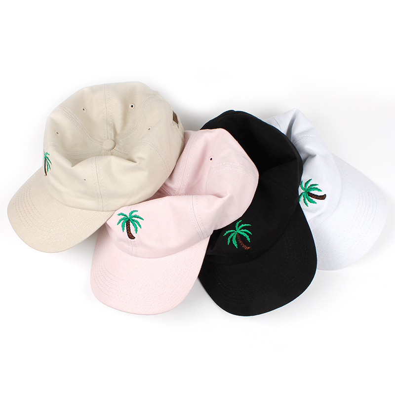 Embroidery Palm Trees Curved Dad Hats Take A Trip Baseball Cap Coconut Hat Strapback Hip Hop Cap Adjustable