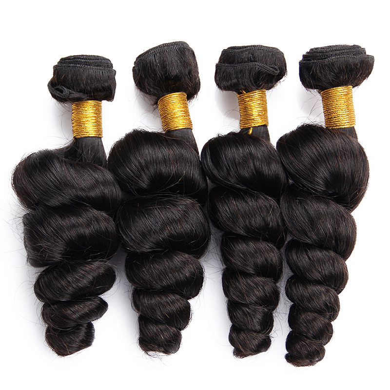 Brazilian Virgin Human Hair Extensions 10-30inch Loose Wave Bundles 3 Pieces/lot Hair Wefts Natural Color Curly