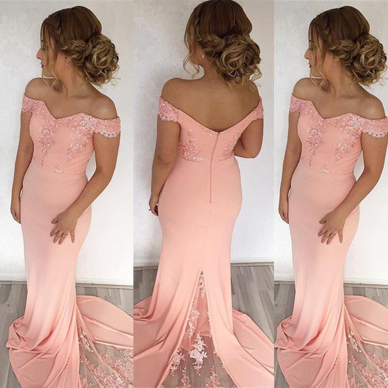 New Arrival Summer Spring Bridesmaid Dress Pink Garden Formal Wedding Party Guest Maid of Honor Gown Plus Size Custom Made
