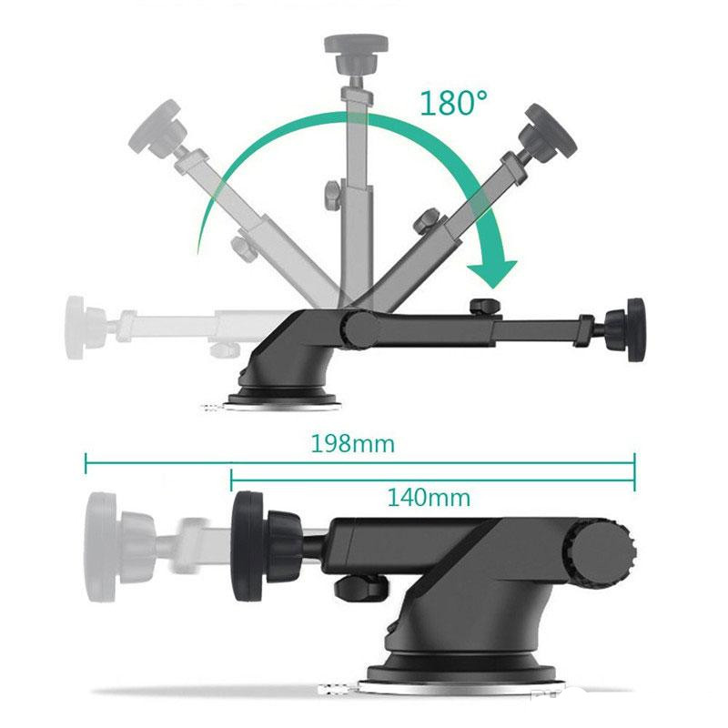 Telescopic 360 Rotation Car Phone Holder For iPhone 16 16e 15 14 Plus 13 12 11 Pro Max Samsung S25 S24 S23 Ultra Plus Car Windshield Mount Magnetic Ph - view 4