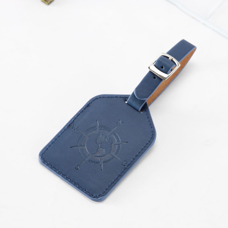 10pcs Portable Compass Leather Suitcase Luggage Tag Label Bag Pendant Handbag Travel Accessories Name ID Address Tags