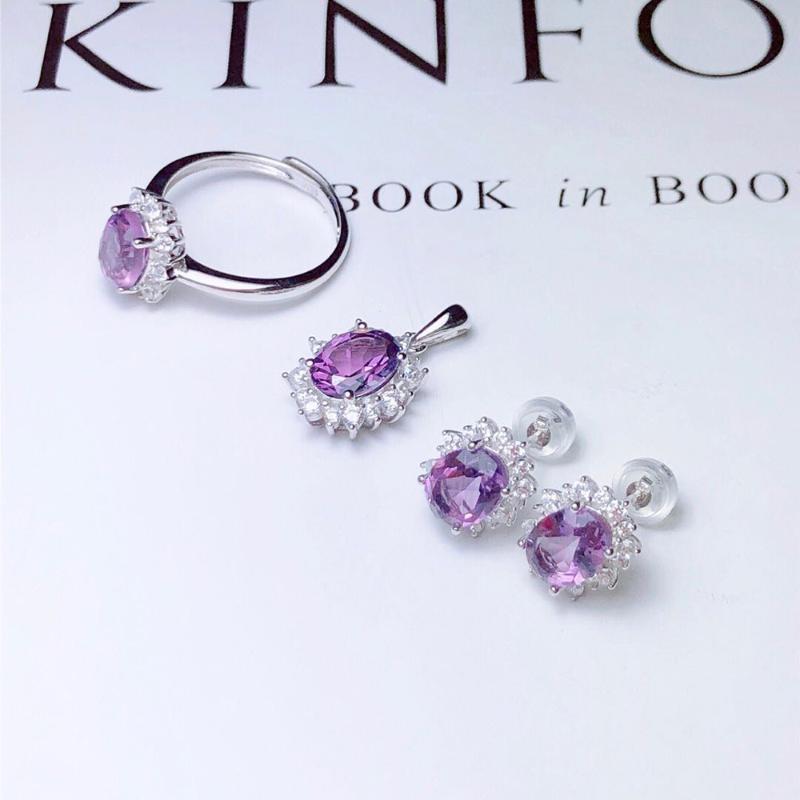 Princess Diana Jewelry Set Natural Brazil Amethyst Ring Pendant Necklace Earring 925 Sterling Silver For Anniversary Gift 2020, As pic
Princess Diana Jewelry Set Natural Brazil Amethyst Ring Pendant Necklace Earring 925 Sterling Silver For Anniversary Gift 2020, As pic