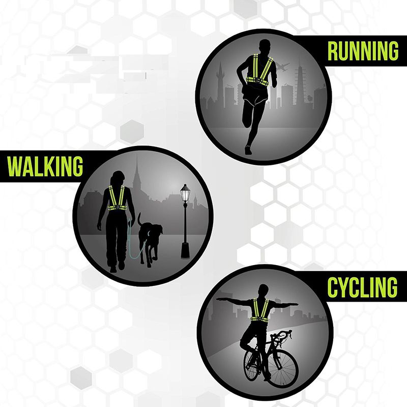 Adjustable Reflective Vest Safety Jacket High Visibility Cycling Clothes Reflective Belt for Adults and Kids Safety Vest9880663