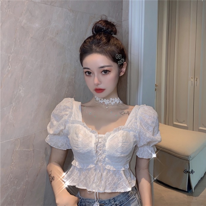 Blusas Mujer De Moda Korean Clothes Summer Square Collar Women' Clothing Crop Top Fashion Brand Hipster Sexy Club White Shirts
Blusas Mujer De Moda Korean Clothes Summer Square Collar Women' Clothing Crop Top Fashion Brand Hipster Sexy Club White Shirts