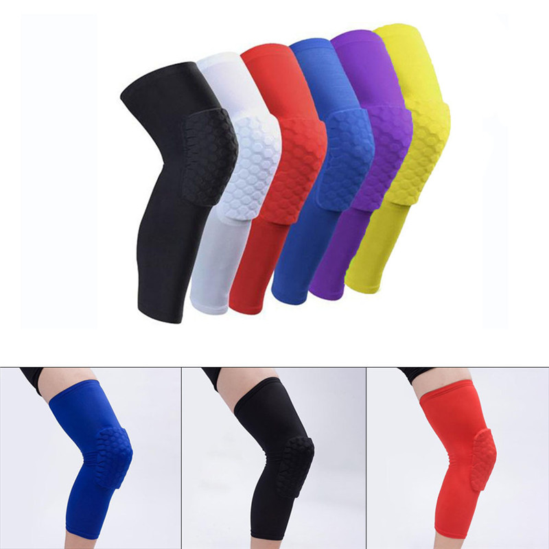 1 Piece Anti-collision Ventilation Sports Brace Knee Pad Volleyball Basketball footbal Knee Compression Socks Knee Honeycomb Package Support