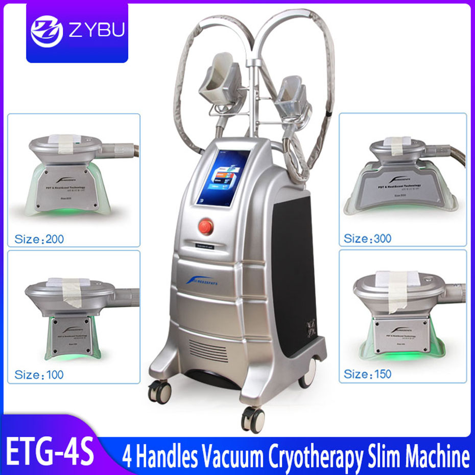 PRO 4 Handles Vacuum Cryotherapy Slimming Machine Cryo Body Sculpting Fat Freezing Cryo Treatment Slimming Equipment for Salon Spa Use