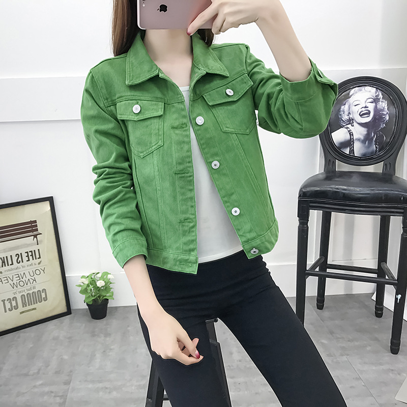 Harajuku Vintage Women Jean Jacket Casual Blue Black Denim Jacket Coat Spring Autumn 2019 Korean Fashion streetwear Demin2282499