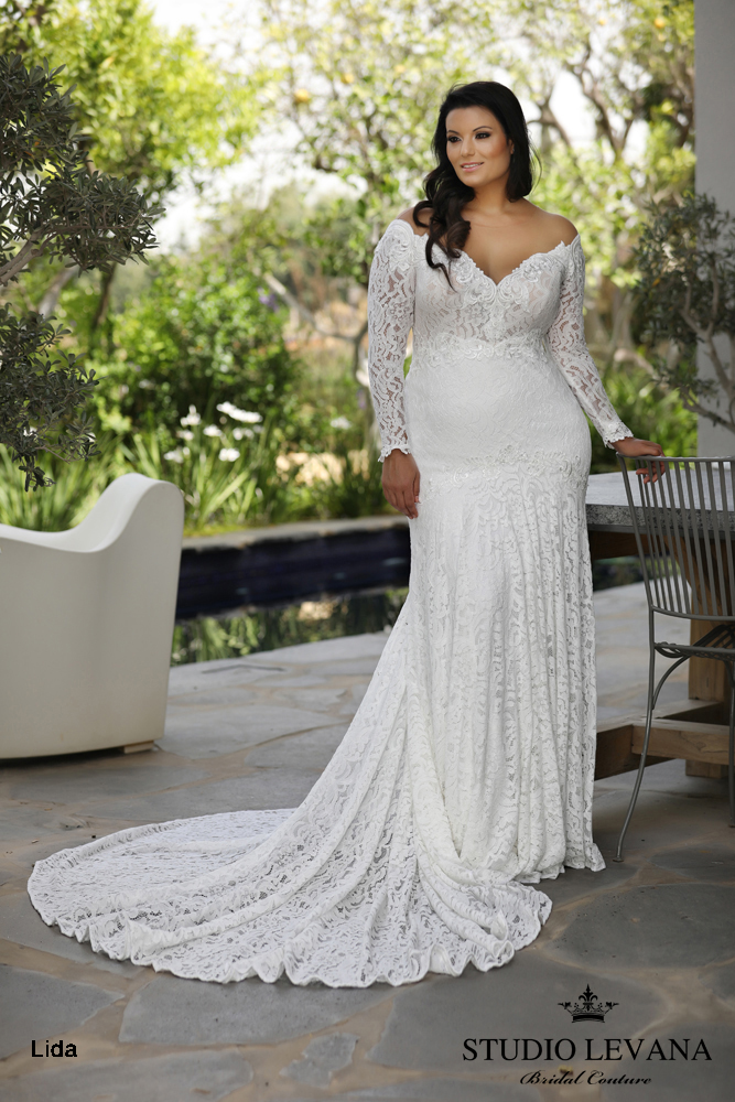 2020 Mermaid Dresses Long Length Zipper Tulle Lice Applique Wedding Gowns Sweep Train V Neck Bridal Gown