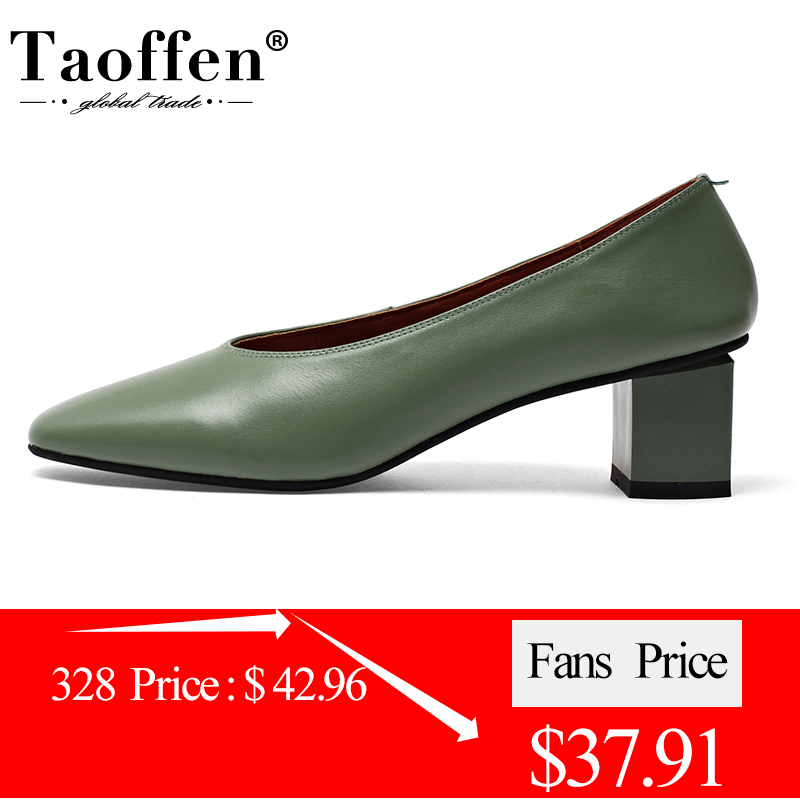 Taoffen Women Real Leather Shoes Women Mixed Color Pumps Square Toe Party Casual Outdoor Fashion Female Footwear Size 33-40, Ivory 
Taoffen Women Real Leather Shoes Women Mixed Color Pumps Square Toe Party Casual Outdoor Fashion Female Footwear Size 33-40, Ivory