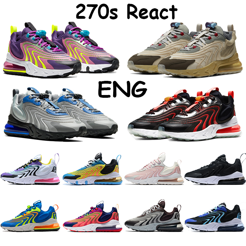 2020 New 270s Running Shoes React Eng Eggplant Travis Scotts Triple Black White Dark Grey Alien Neon Photon Dust Women Sports Traienrs, 10. triple black 
2020 New 270s Running Shoes React Eng Eggplant Travis Scotts Triple Black White Dark Grey Alien Neon Photon Dust Women Sports Traienrs, 10. triple black