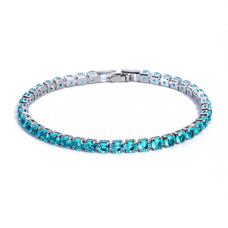 Luxury 4mm Cubic Zirconia Tennis Bracelets Iced Out Chain Crystal Wedding Bracelet For Women Men Gold Silver Bracelet Jewelry75953