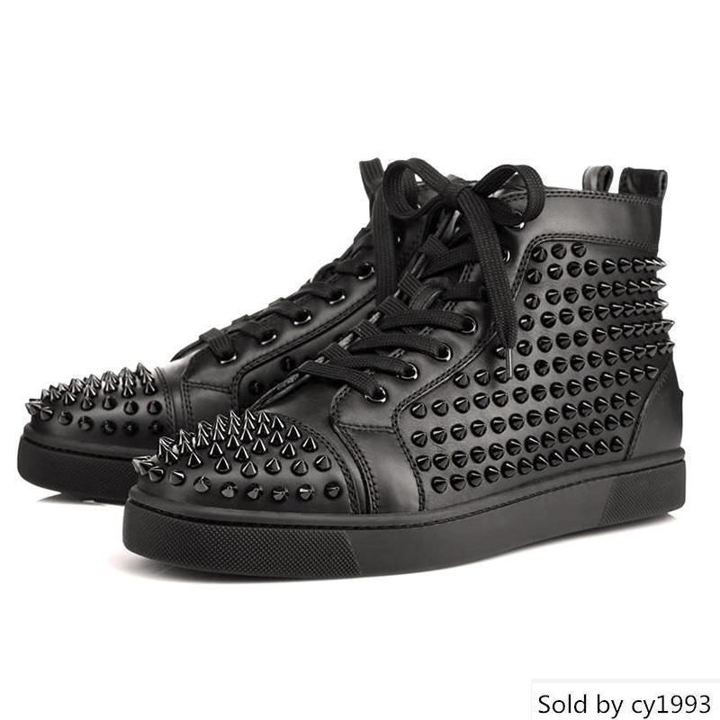 Newest ACE Designer fashion Red Bottoms shoes Studded Spikes Flat sneakers For Men Women glitter Party Lovers Genuine Leather rivet, Blue;gray
Newest ACE Designer fashion Red Bottoms shoes Studded Spikes Flat sneakers For Men Women glitter Party Lovers Genuine Leather rivet, Blue;gray