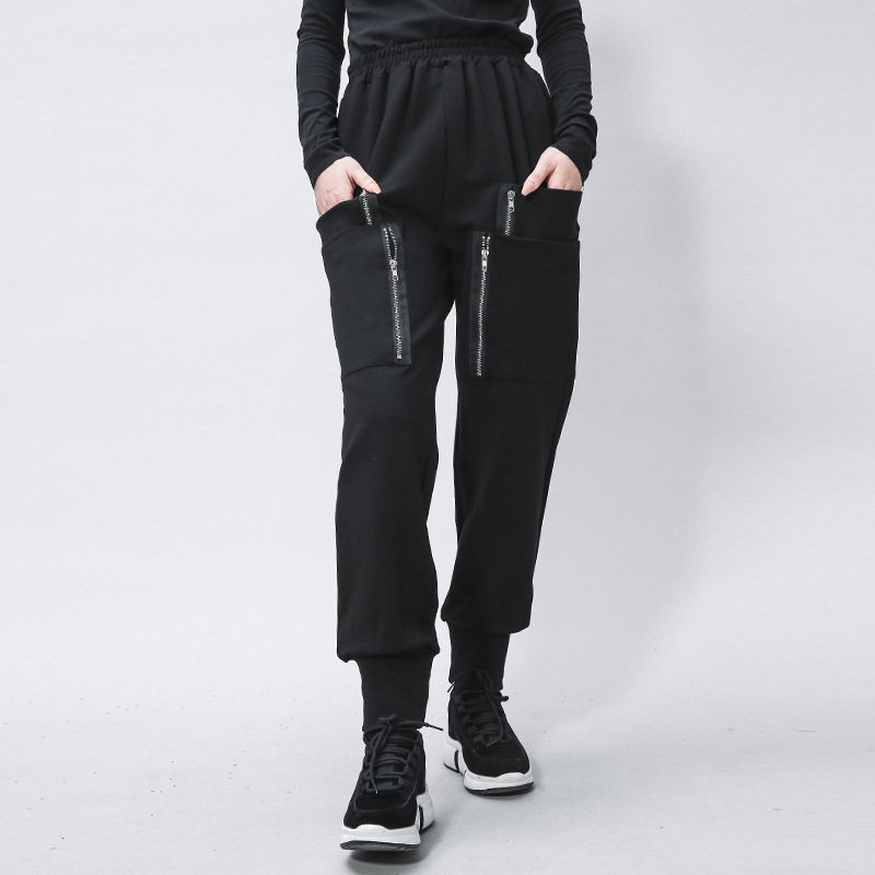 Cargo Pants Women Cotton High Waist Female Plus Size Black Trousers Bunch Bottom with More Zipper Pockets 2020 Spring Summer
Cargo Pants Women Cotton High Waist Female Plus Size Black Trousers Bunch Bottom with More Zipper Pockets 2020 Spring Summer