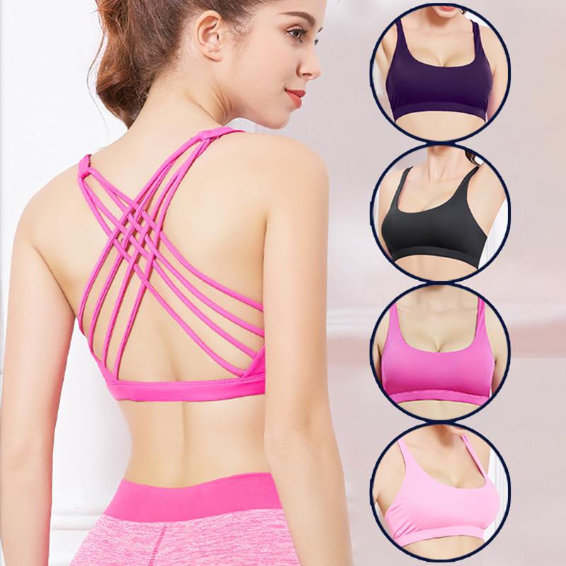 Cross Back Sports Bra Thin Shoulder Straps Daily Athletic Tops Vest Breathable Wirefree Padded Fitness Yoga Bra, Ht
Cross Back Sports Bra Thin Shoulder Straps Daily Athletic Tops Vest Breathable Wirefree Padded Fitness Yoga Bra, Ht