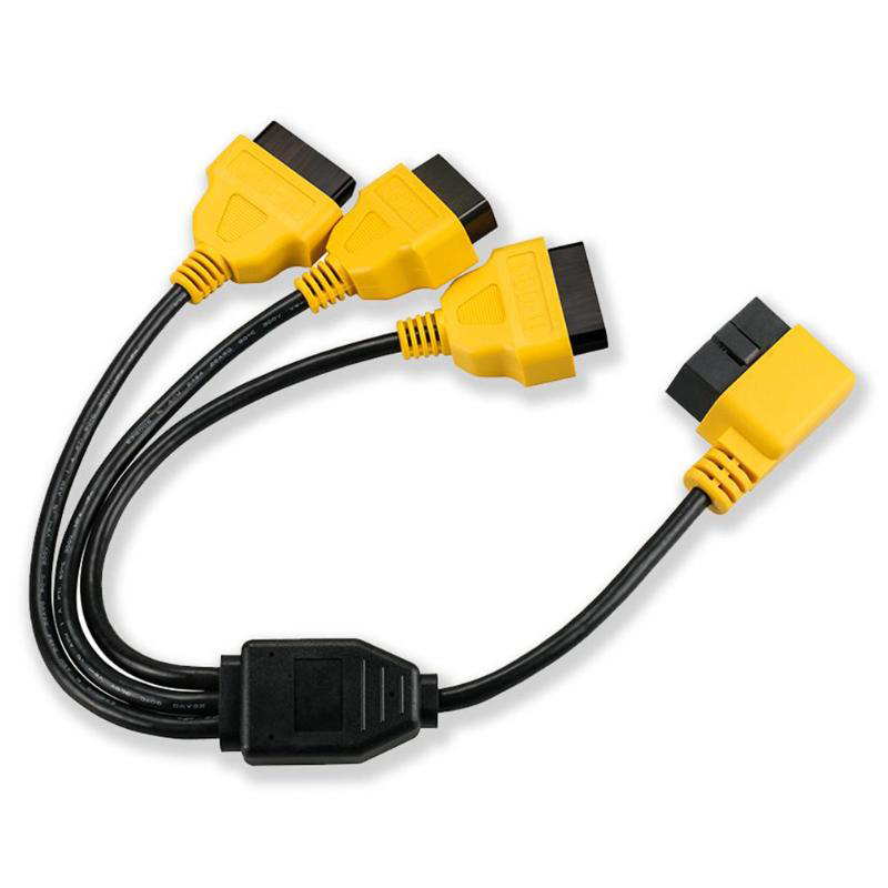 Car OBD2 Splitter Cable Automobile 50CM OBD 2 II Male to Female Y Cables 1 to 3 Converter Adapter Extension Split Cord