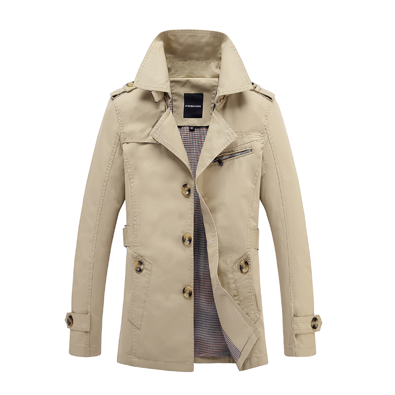Male Overcoat Long Jacket Coat Men Men&#039;s Trench Coat Trenchcoat Masculina Windbreaker Outwear Cotton Fabric 5XL от DHgate WW