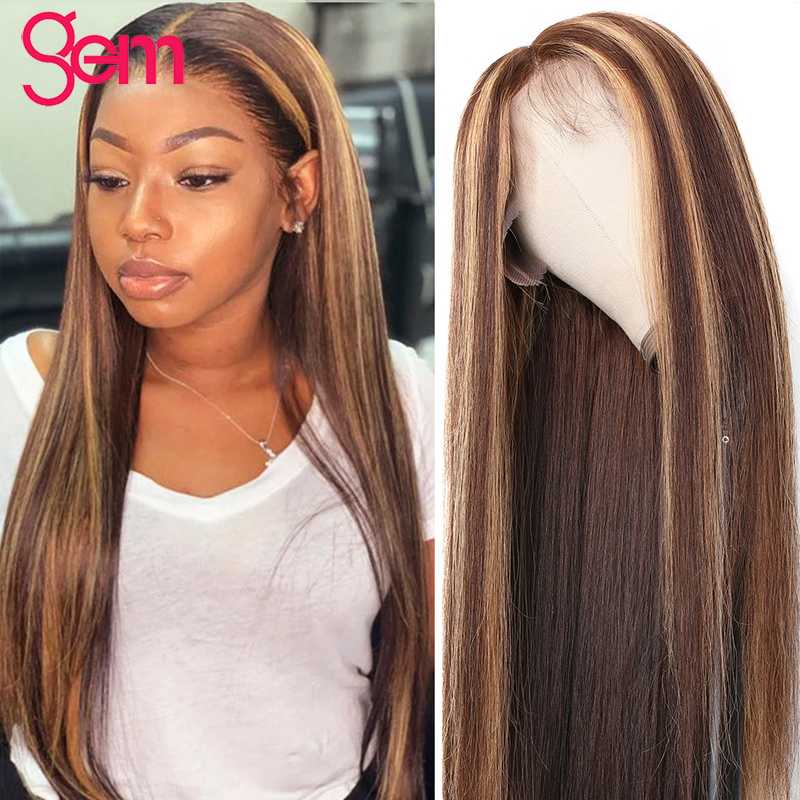 13x4 Highlight Straight Lace Front Human Hair Wig Honey Blonde Brown Pre Plucked GEM Brazilian Remy Lace Frontal Wigs For Women, As pic
13x4 Highlight Straight Lace Front Human Hair Wig Honey Blonde Brown Pre Plucked GEM Brazilian Remy Lace Frontal Wigs For Women, As pic