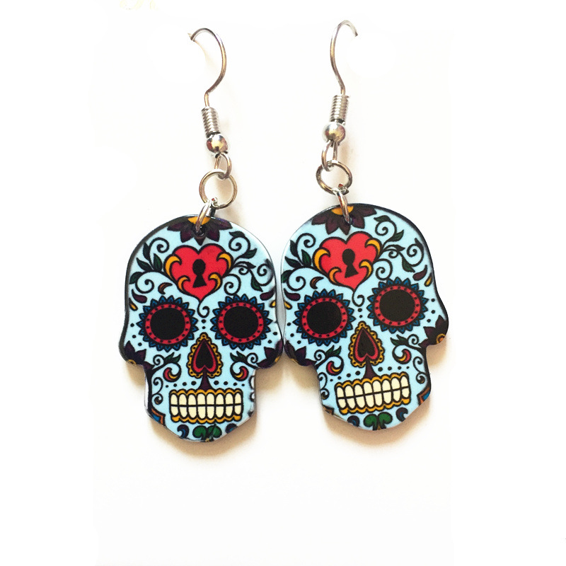 Wholesale-Hooks Halloween Sugar Skull Earrings Celebrate Mexican Day of the Dead Halloween Acrylic Cute Halloween Skull Earring
Wholesale-Hooks Halloween Sugar Skull Earrings Celebrate Mexican Day of the Dead Halloween Acrylic Cute Halloween Skull Earring