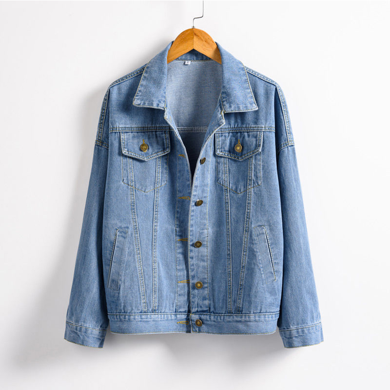 Spring Autumn Women' jacket Light blue Denim Jacket Korea Ladies Jean Coat Casual Harajuku Streetwear Female Vintage Jeans Coat, Light blue 2
Spring Autumn Women' jacket Light blue Denim Jacket Korea Ladies Jean Coat Casual Harajuku Streetwear Female Vintage Jeans Coat, Light blue 2