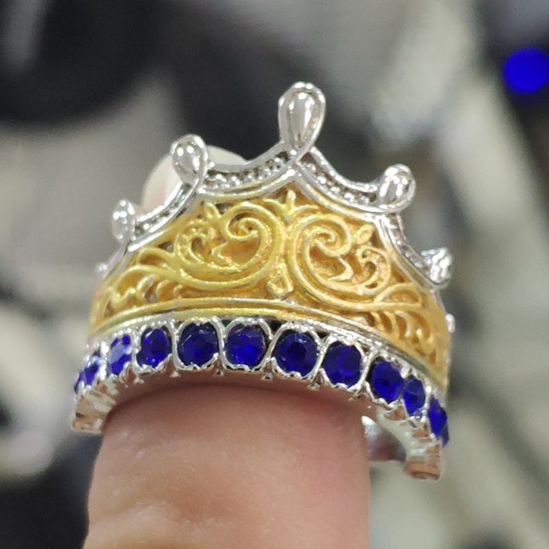 Vintage Yellow Gold Crown Ring Jewelry Rings for Men Women Wedding Party King Ring Bague Masculine Anillos Mujer Z5C123