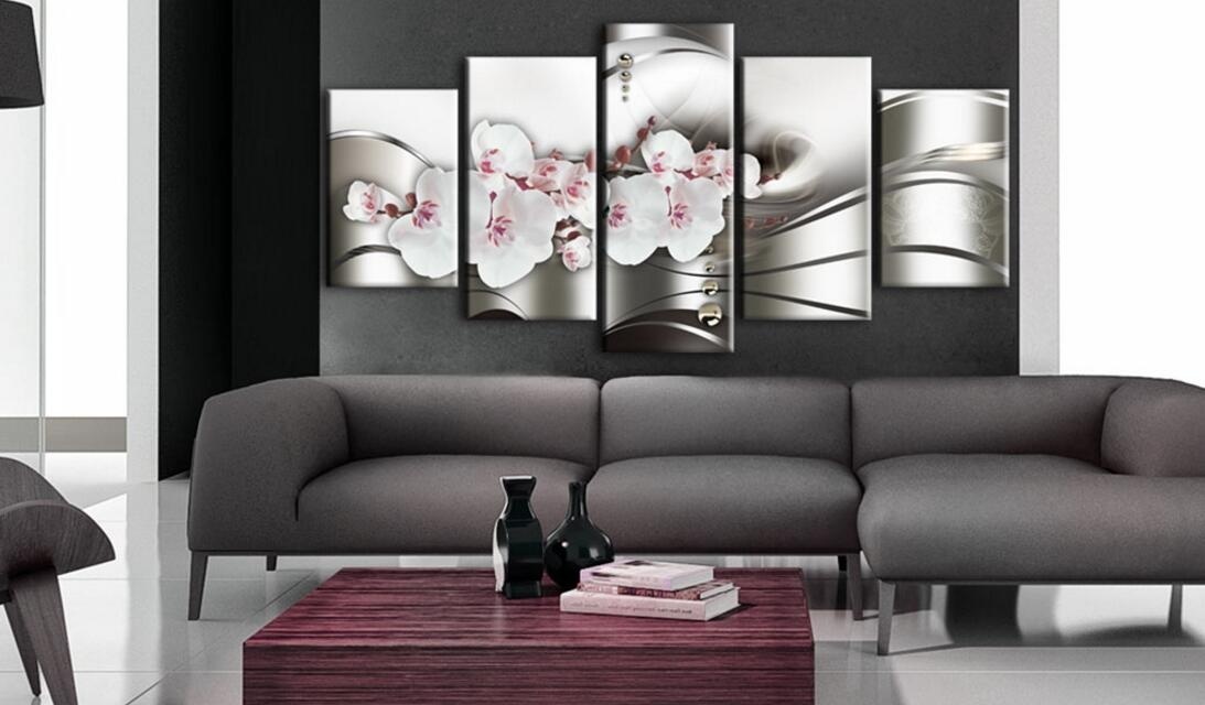 Beautiful orchid(No Frame)5PCS/Set Hot Sell Beauty of Orchid Modern Home Wall Decor Painting Canvas Printing Art HD Print Painting