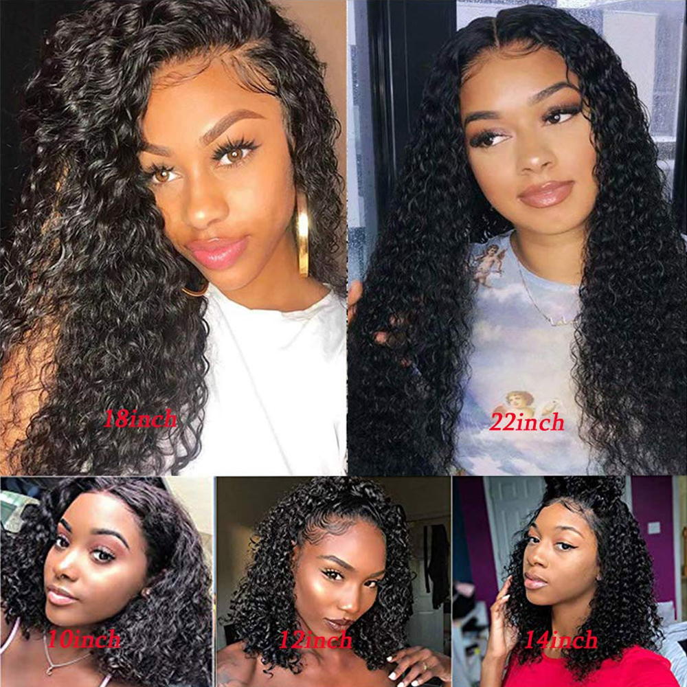 360 Lace Frontal Wig water wave Pre-Plucked With Baby Hairs 130% Density Glueless front Kinky Curly Human Bleached Knot diva1