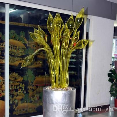 Customized Decorative Glass Sculpture Floor Lamps Lobby Decoratived Delicate Standing Art Fantastic Decor Murano