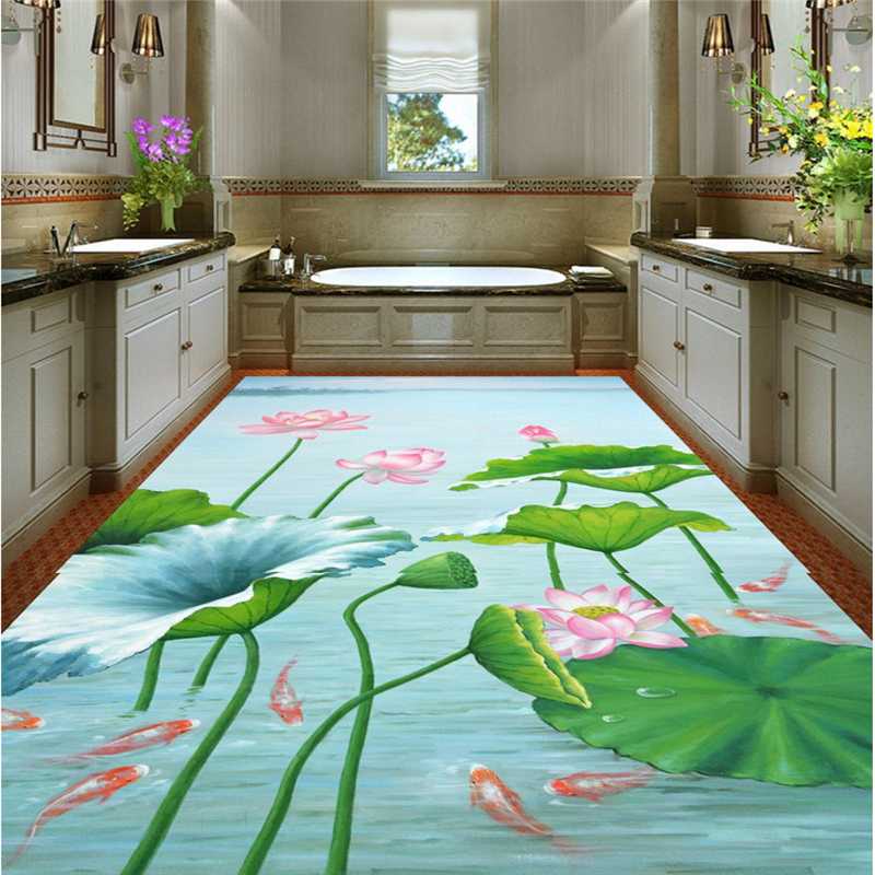 wellyu Custom large-scale mural floor Yulian 3D bathroom living room thick waterproof non-slip floor tile stickers, As pic
wellyu Custom large-scale mural floor Yulian 3D bathroom living room thick waterproof non-slip floor tile stickers, As pic