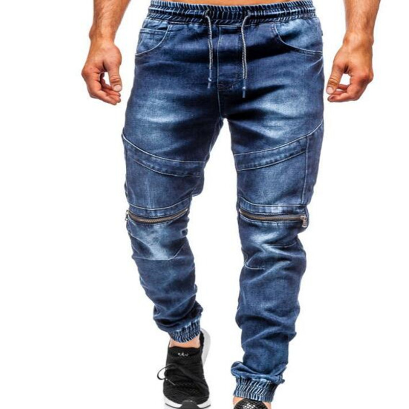 Men jeans men's harem pants autumn elastic stretch Slim feet trousers Knee zipper jeans black blue
Men jeans men's harem pants autumn elastic stretch Slim feet trousers Knee zipper jeans black blue