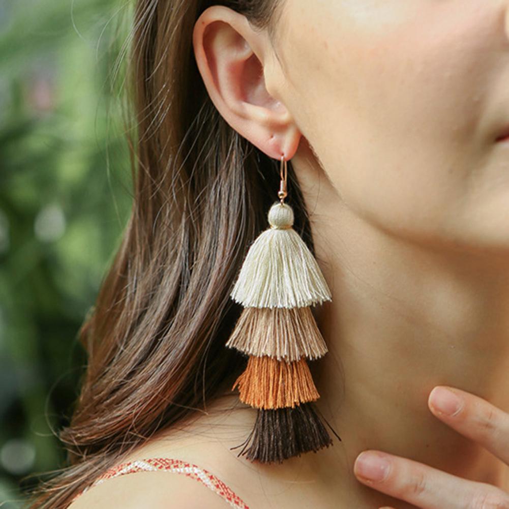 Women Bohemian Multi-layer Colorful Tassel Drop Dangle Hook Earrings Jewelry Gift
Women Bohemian Multi-layer Colorful Tassel Drop Dangle Hook Earrings Jewelry Gift