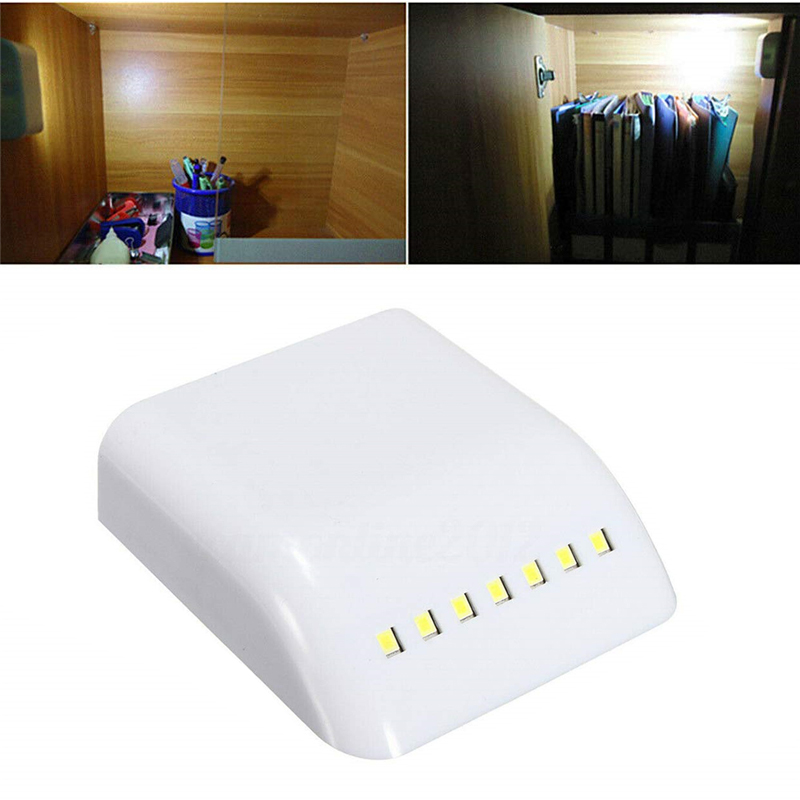 7 LED Light Sensor Night Lamp PIR Infrared Motion Sensor Light for Kitchen Cabinets Wardrobe Drawer Closet Battery Powered(No Include)