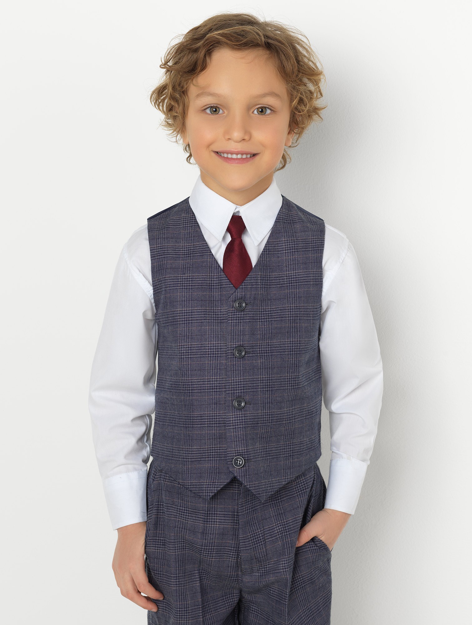 Spring Plaid Kids Wedding Tuxedos Handsome 2 Pieces Summer Boy's Pants Suits Flower Boys Formal Wear(Jacket+Pants)