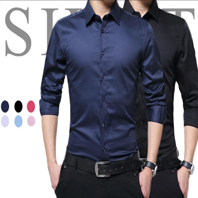 Yfashion Men Formal Shirt Long Sleeve Solid Color Slim Classic Lapel Career Casual Tops, Pink
Yfashion Men Formal Shirt Long Sleeve Solid Color Slim Classic Lapel Career Casual Tops, Pink