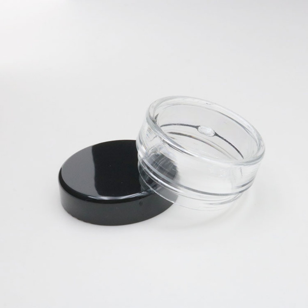5G/5ML High Quality Clear Plastic Cosmetic Container Jars With Black Lids Cosmetic Cream Pot Makeup Eye Shadow Nails Powder Jewelry Bottle